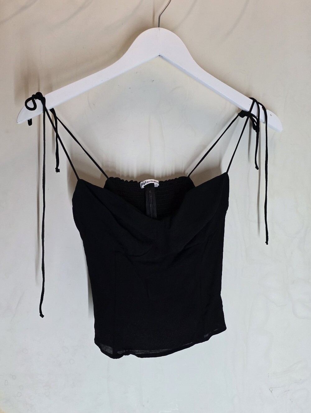 Reformation  Women's Black Lace Up Tank Top